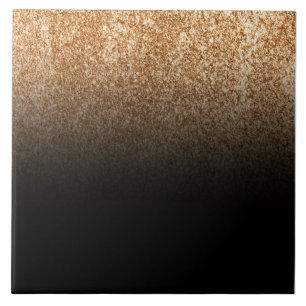 Carreau Monogramme de Parties scintillant noire et dorée