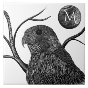 Carreau Monogramme de Pleine lune de faucon