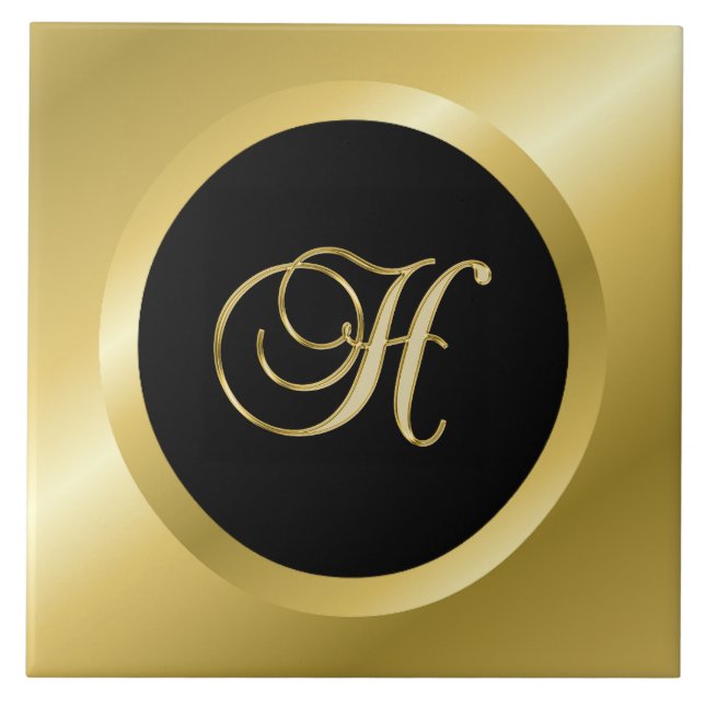 Carreau Monogramme H en or (Devant)