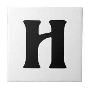 Carreau monogramme "H", texte Unicorne