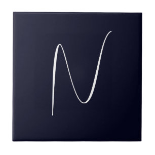 Carreau Monogramme initial manuscrit professionnel simple