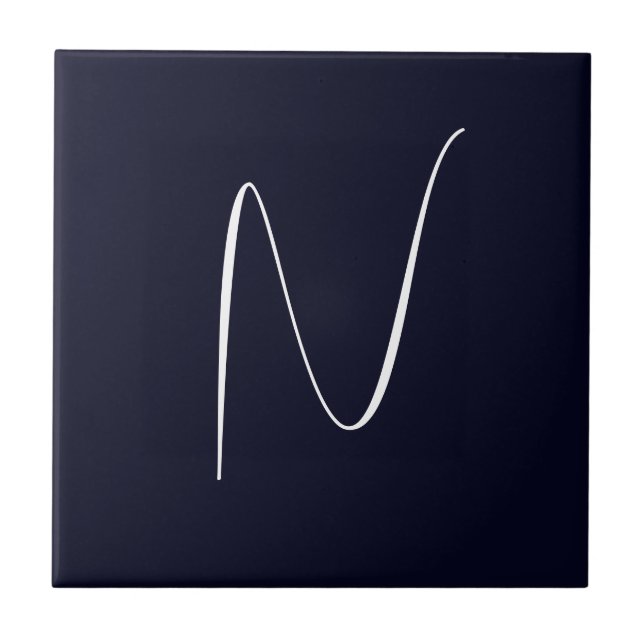 Carreau Monogramme initial manuscrit professionnel simple (Devant)