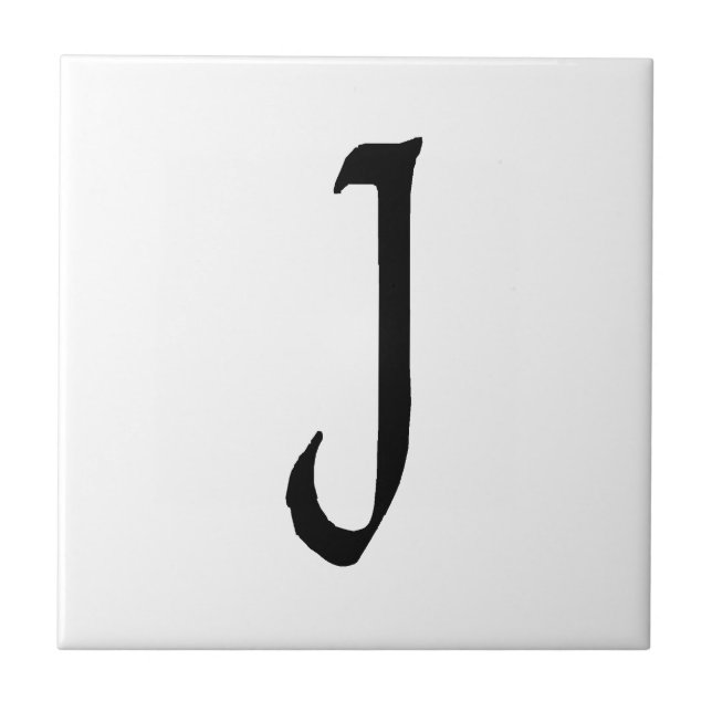 Carreau Monogramme "J", texte Quill (Devant)