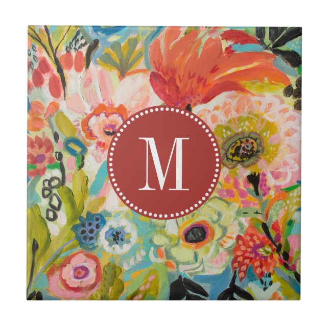 Carreau Monogramme| Jardin secret Floral III (Devant)
