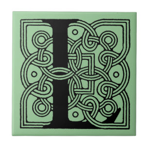 Carreau Monogramme Lettre L Impression de nœud celtique vi