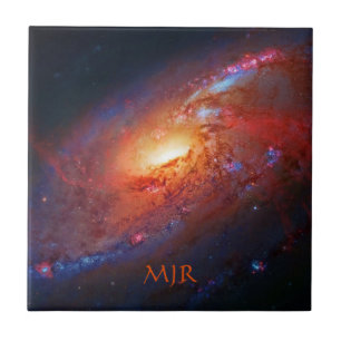 Carreau Monogramme, M106 Galaxie Spirale, Canes Venatici