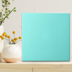 Carreau monogramme moderne chic minimaliste turquoise aqua