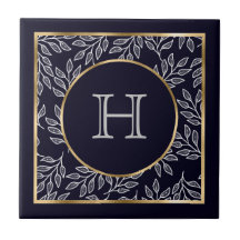 Monogramme Navy Gold personnalisable