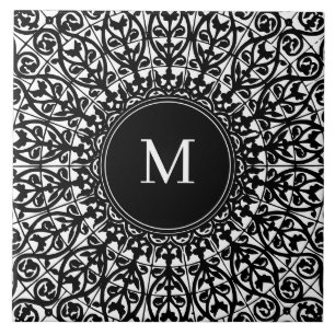 Carreau Monogramme Personnel Gothique Personnalisable Pers