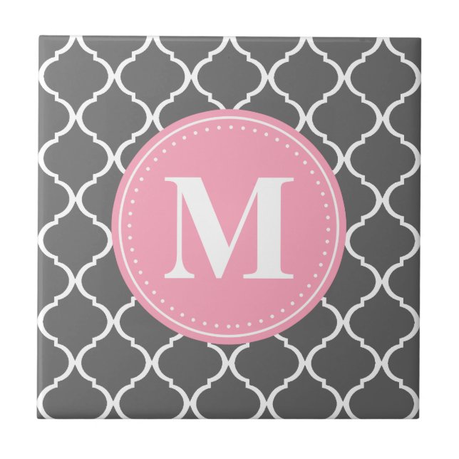 Carreau Monogramme rose gris marocain (Devant)