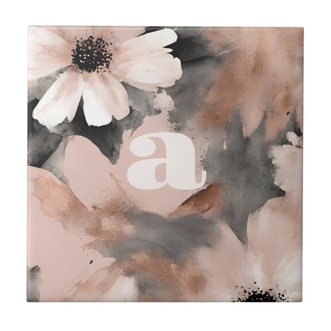 Carreau Monogramme rose pastel  (Devant)