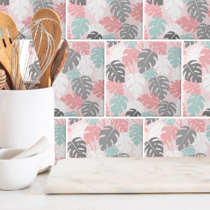 Carreau Monstera moderne Feuille Motif Tropical