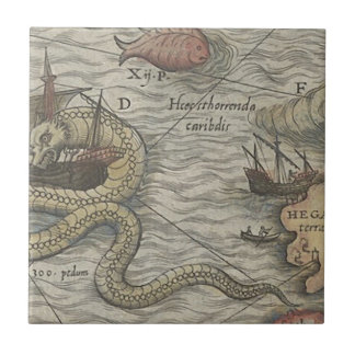 Carreau Monstre de carte/serpent de mer