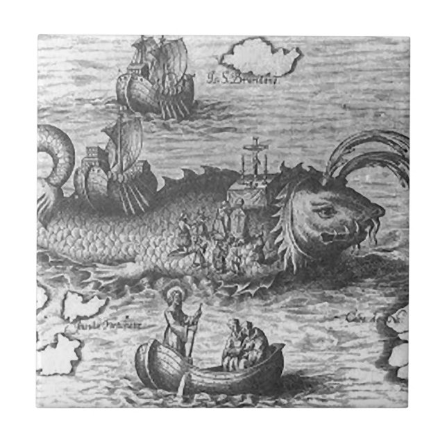 Carreau Monstre de carte/serpent de mer (Devant)
