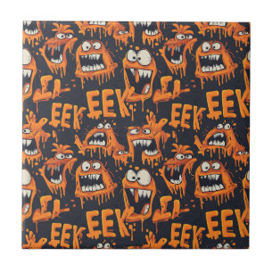Carreau Monstre de Graffiti Eek Noir Halloween (2)