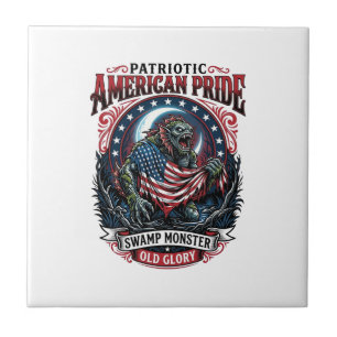 Carreau Monstre des Marais Patriotique Monstre d'Horreur d