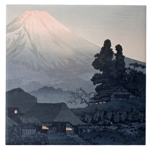 Carreau Mont Fuji de Mizukubo, célèbre peinture,