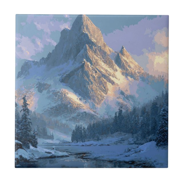 Carreau Montagne enneigée (Devant)