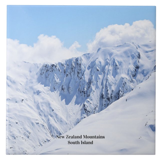 Carreau Montagnes de Nouvelle-Zélande, South Island, (Devant)