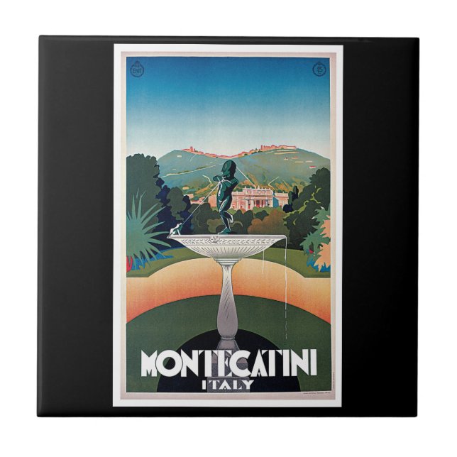 Carreau Montecatini, affiche de Vintage voyage de l'Italie (Devant)
