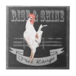 Carreau Monter et briller le coq<br><div class="desc">Rise & Shine Rooster. Artiste : Redstreake. ID d'image : 152147D.</div>
