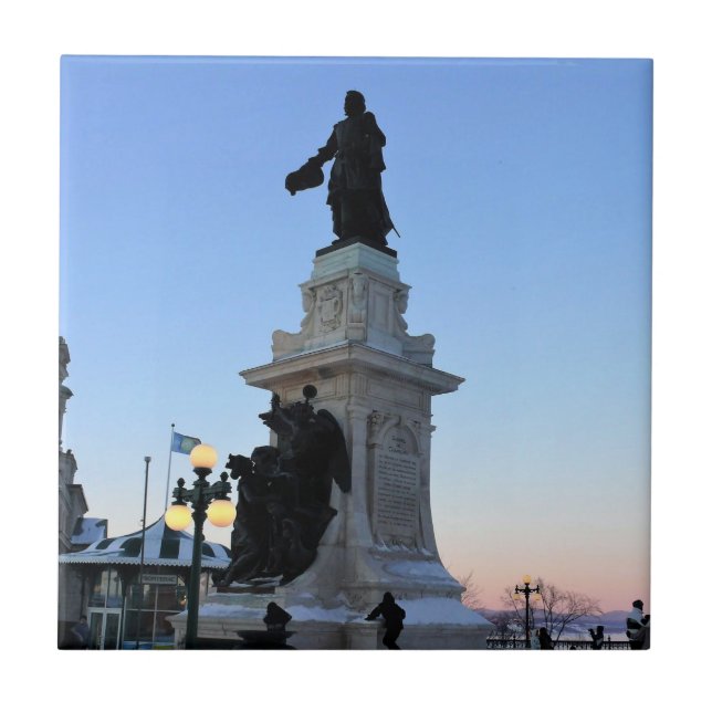 Carreau Monument à Samuel De Champlain, Québec, Canada (Devant)