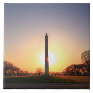 Carreau Monument de Washington au coucher du soleil