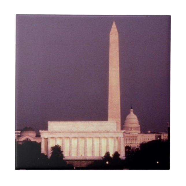 Carreau Monument de Washington, le capitol et Jefferson (Devant)