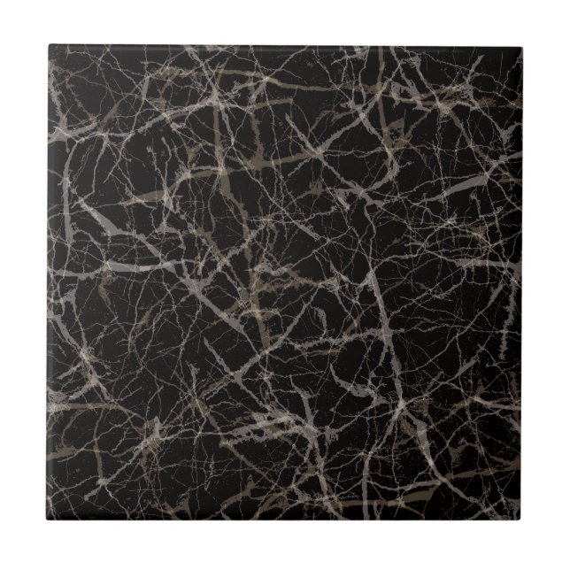 Carreau Moody Dark Elegant Black Marble Stone Texture  (Devant)