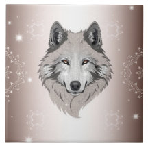 "Moonlit Majesty : Carrelage en céramique de Loup
