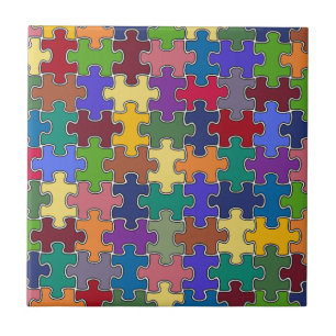 Carreau morceaux de puzzle de couleur