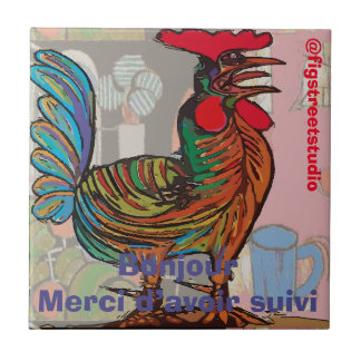 Carreau Morning Rooster, modifier le texte,
