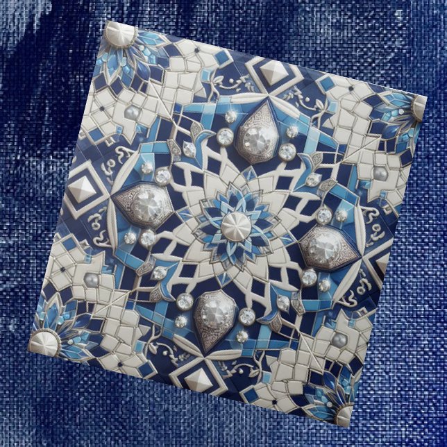 Carreau Moroccan Mediterranean Faux Diamond Tile Pattern (Créateur téléchargé)