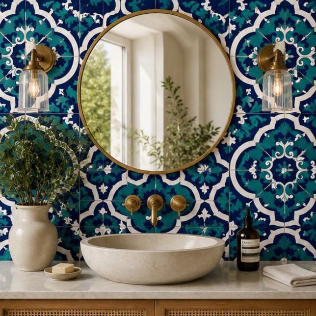 Carreau Moroccan Oasis Mosaic for Luxury Mediterranean  (Créateur téléchargé)