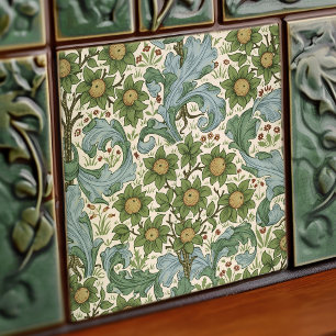 Carreau Morris Dearle Art Nouveau Floral Reproduction Vict