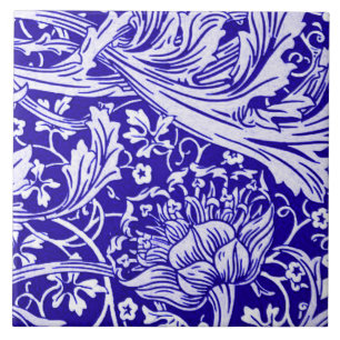 Carreau Morris - motif Arcadia en violet et blanc