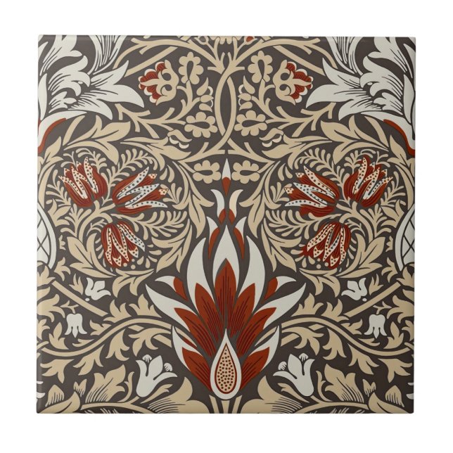 Carreau Morris Snakeshead Floral Classique Tons Terre (Devant)