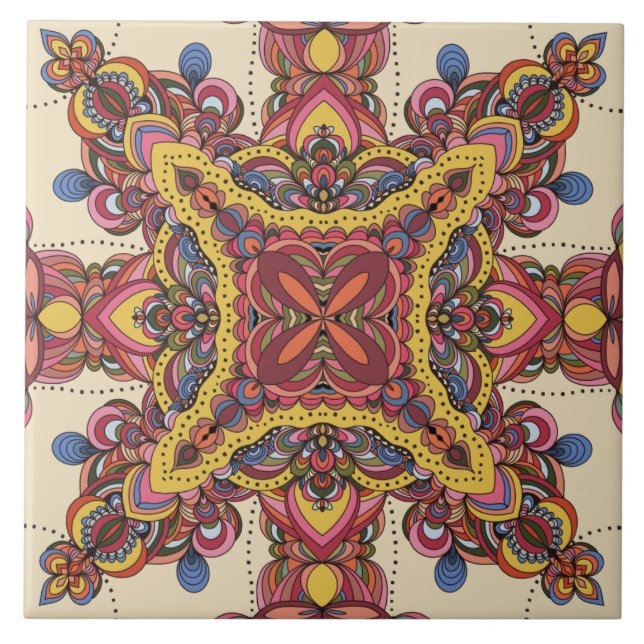 Carreau Mosaic Mandela Design #5 (Devant)