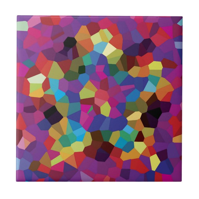 Carreau Mosaïque colorée d'étoile (Devant)