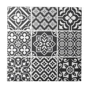Carreau Mosaïque de majolique d'azulejo monochrome méditer