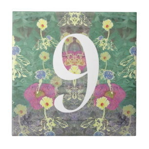 Carreau Mosaïque de numéro à un chiffre de la maison Fl