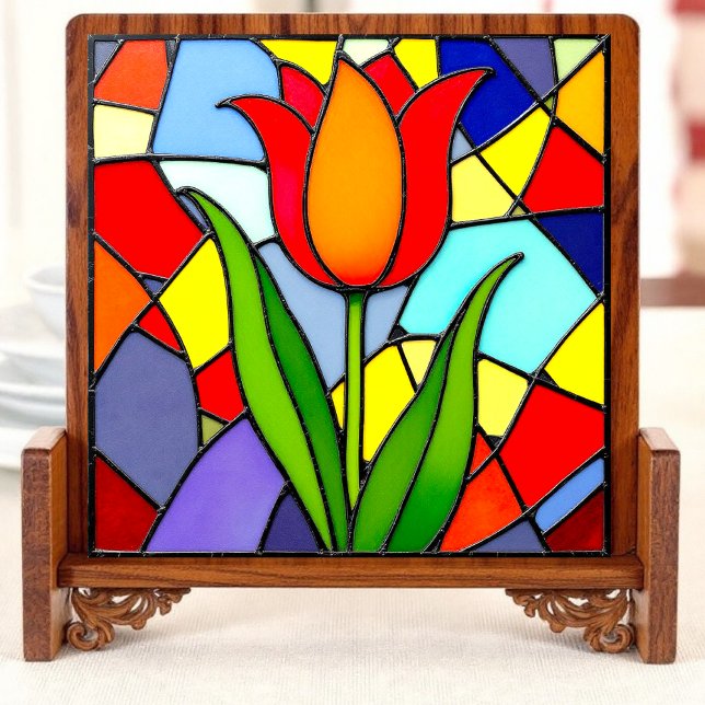 Carreau Mosaïque de tulipe rayonnante (Créateur téléchargé)