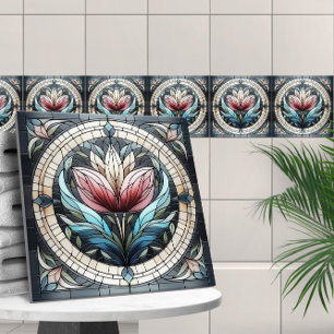 Carreau Mosaïque de verre tulipe