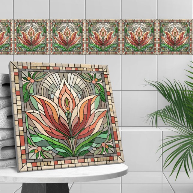 Carreau Mosaïque de verre tulipe (Créateur téléchargé)