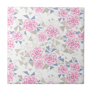 Carreau Mosaïque, fleurs