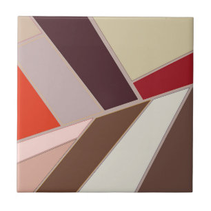 Carreau Mosaïque géométrique moderne Abstraite, Brown et o