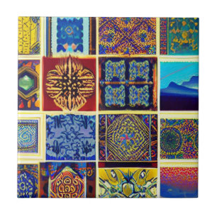 Carreau mosaïque marocaine Art abstrait multicolore
