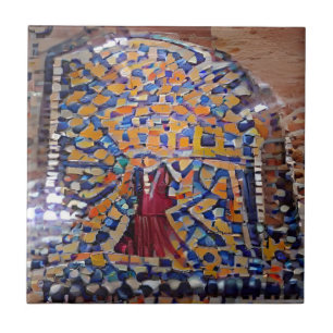 Carreau mosaïque marocaine multicolore art géométrique