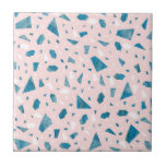 Carreau Mosaïque moderne de terrazzo rose rousse<br><div class="desc">Tuile en céramique moderne en terrazzo rose roux</div>