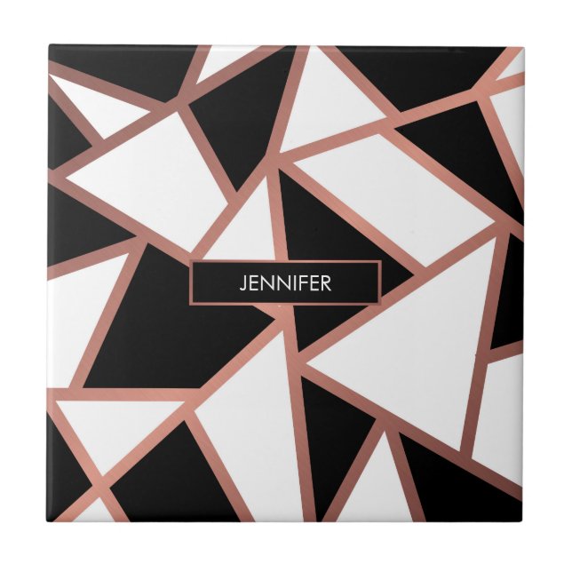 Carreau Mosaïque rose d'or (Devant)